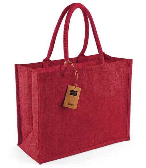 Westford Mill Jute Classic Shopper - Red/Red