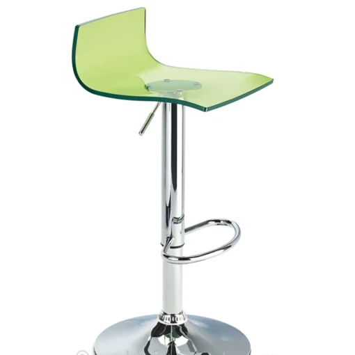 Wye Transparent Acrylic Adjustable Breakfast Bar Stool Green