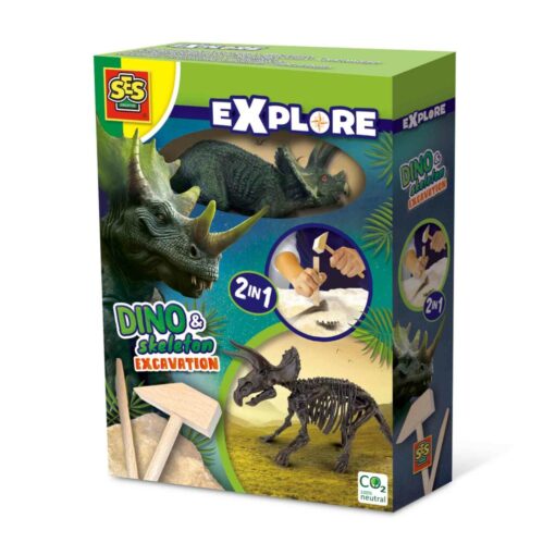 Dino and skeleton excavation 2 in 1 - Triceratops