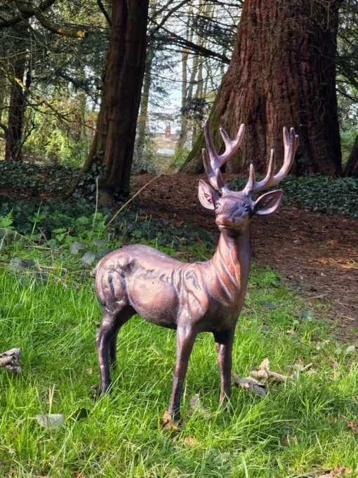 Standing Stag Buck Ornament cast from Aluminium