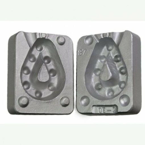 Aluminium Mould for Pear Shaped Grippa Leads300g CB87 - cb87-100-2-loops