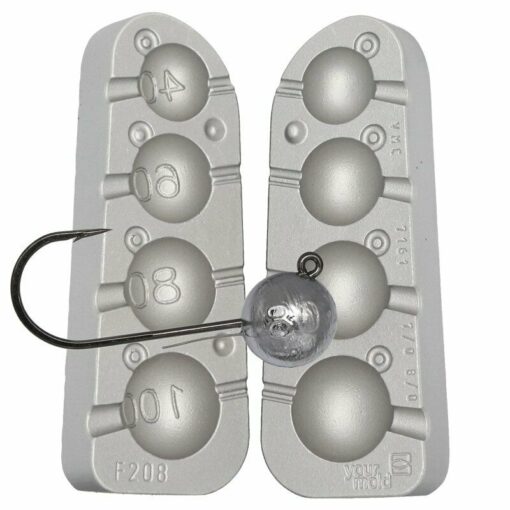 Ball head Jig mould Predator ideal for bass conger ling use VMC 7161 7/0 + 8/0 - cm208-50-mxd-vmc-7161-to-fit