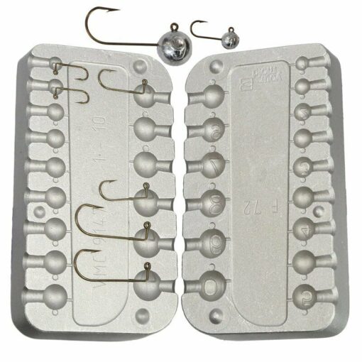 Ball jig head mould 15 different weights Ideal kayak fishing or LRF 1g to 10g - cm72-50-assorted-vmc-9147-hooks