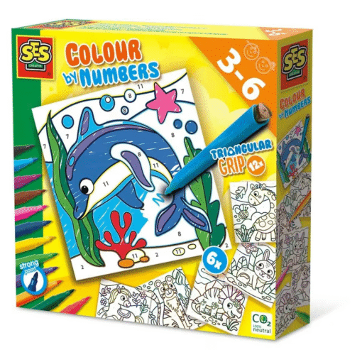 Colour by numbers - Triangular grip colouring pens