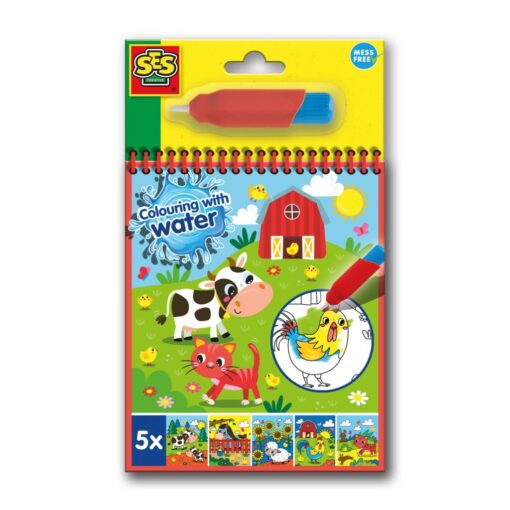Colouring with water book with water brush - Fantasy