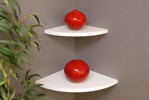 Corner Floating Shelves white double deal