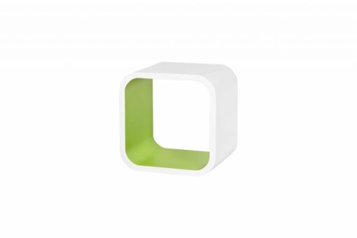 Dekorkube 25x25x20cm White/Green