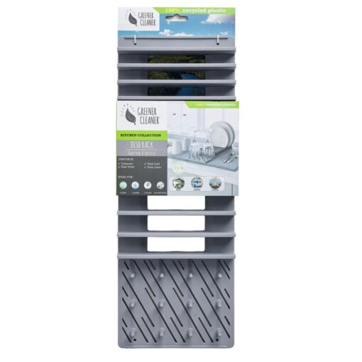 Slate Grey Space Saving Dish Rack