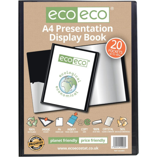 eco-eco A4 Presentation Display Book 20 Pockets