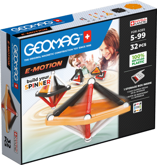Geomag E-Motion Build Your Spinner Recycled 32 Pieces Set