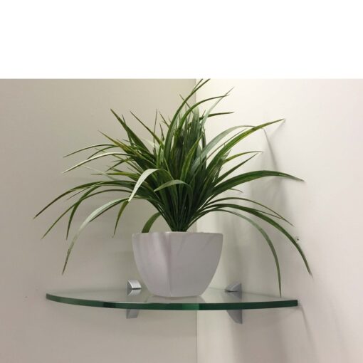 Glass Corner Shelf 30x30x0.8cm