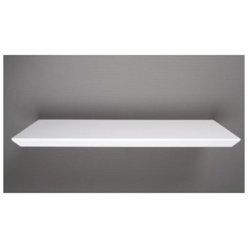 High Gloss White Bevelled Edge Floating Shelf 60x25x3.8cm
