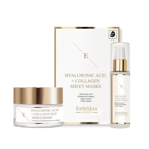 Hyaluronic Acid & Collagen Day Cream 50ml + Hyaluronic Acid & Collagen Serum - 60ml + Hyaluronic Acid & Collagen Mask - 3 Sheets