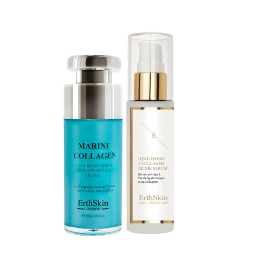 Hyaluronic Acid & Collagen Serum 60ml + Marine Collagen Night Repair Serum 30ml