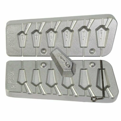 Inline Coffin Weight mould 6-16g 6 weights per cast Ideal river ledgering - cm198-mould-only