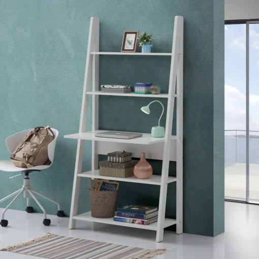 Kira Tall Ladder Desk White