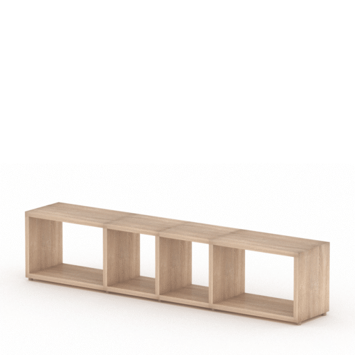 Modular 2+2 Oak Mix 188L x 38.4H x 32.8D