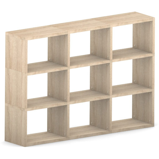 Modular 9 Wide Cube Oak 173.8L x 109.6H x 32.8D