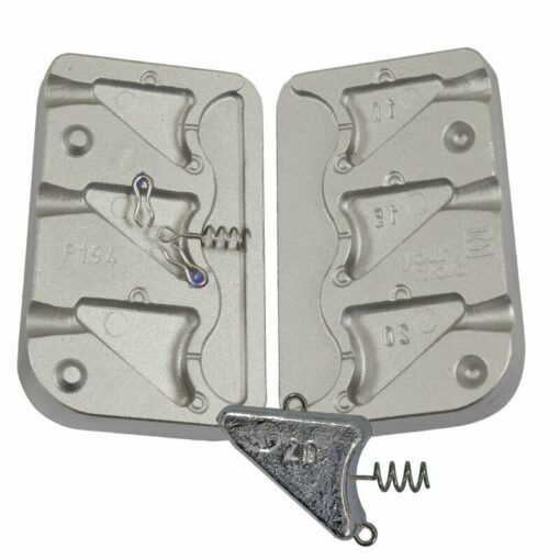 Mould for Fish Head Jig 10,15,20g Ideal for Kayak and LRF, Pier fishing - cm194100-loops-100-bait-screws-2
