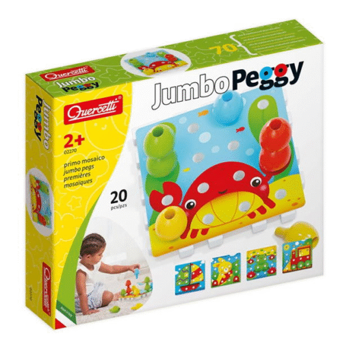 Quercetti Jumbo Peggy Peg Art Starter Set (20 Pieces)