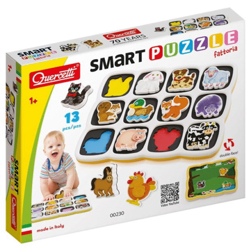 Quercetti Smart Puzzle Magnetic Farm Animals