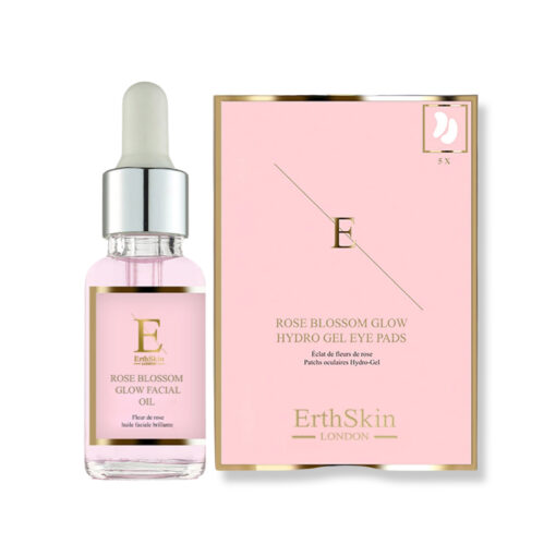 Rose Blossom Glow Facial Oil 30ml + Rose Blossom Glow Hydro-Gel Eye Pads (5 Sets Of 2)