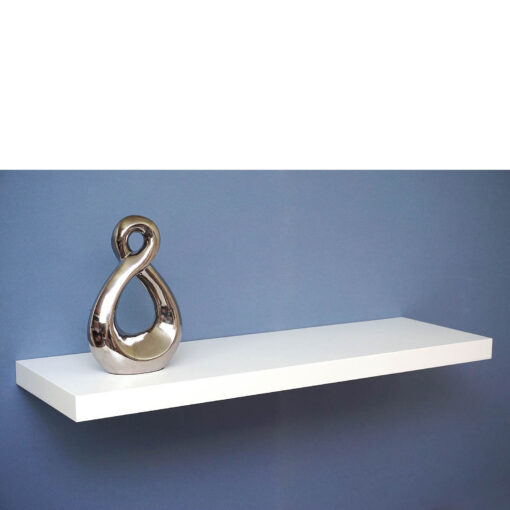 Satin White Floating Shelf 80x25x3.8cm