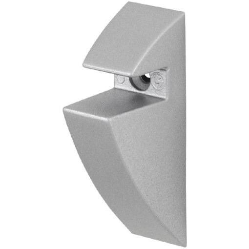 Silver Glass Shelf Clips 0.8cm (Pair)