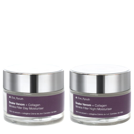 Snake Venom + Collagen Wrinkle Filler Day Moisturiser 50ml + Snake Venom + Collagen Wrinkle Filler Night Moisturiser 50ml