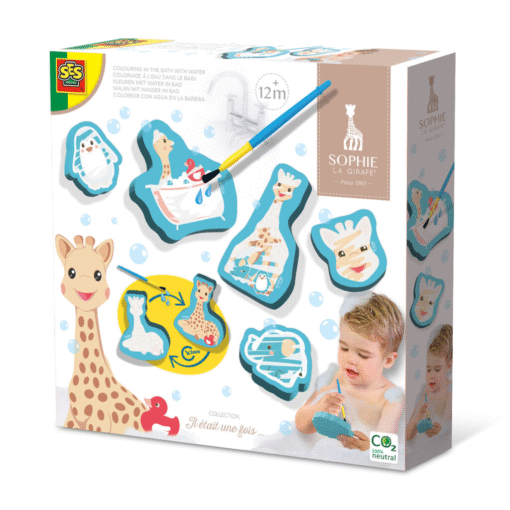 Sophie la giraffe - Colouring in the bath with water
