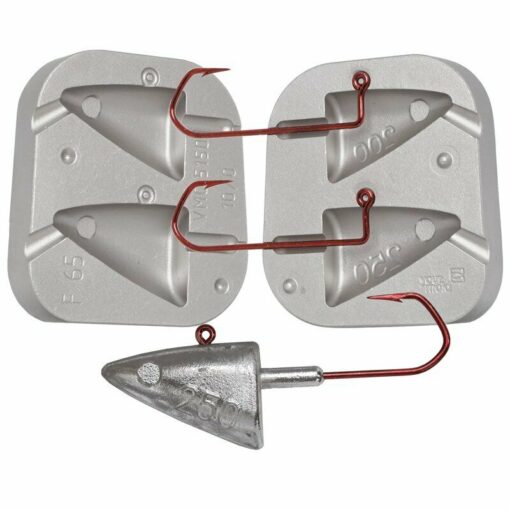 Twin Jig Head Mould Fishing Lure 200/250g VMC 5150 10/0 Boat Fishing, wrecks - cm65-25-vmc-hooks-72-8mm-3-d-eyes