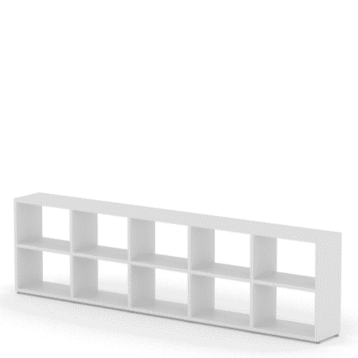 White Modular 2x5 Wide 287.8L x 76H x 32.8D