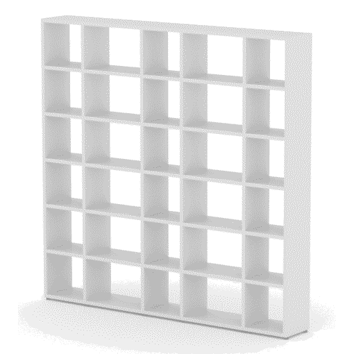 White Modular 5×6 Mix 223.6L x 218H x 32.8D