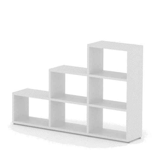 White Modular Wide 3 Step 173.8L x 111.6H x 32.8D