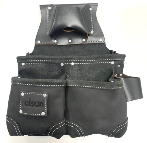 3 Pocket Oil Tanned Leather Single Tool Pouch