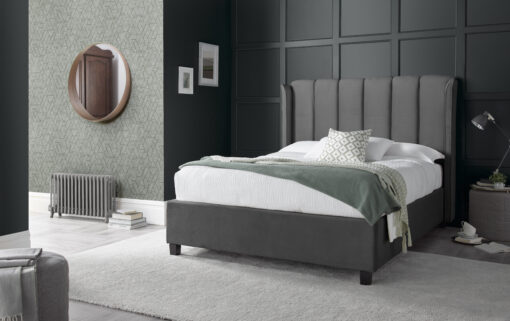 Aurora Velvet Ottoman Bed