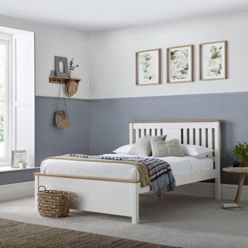 Chester White Wooden Bed Single