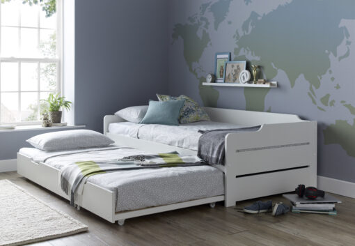 Copella White Guest Bed With Trundle