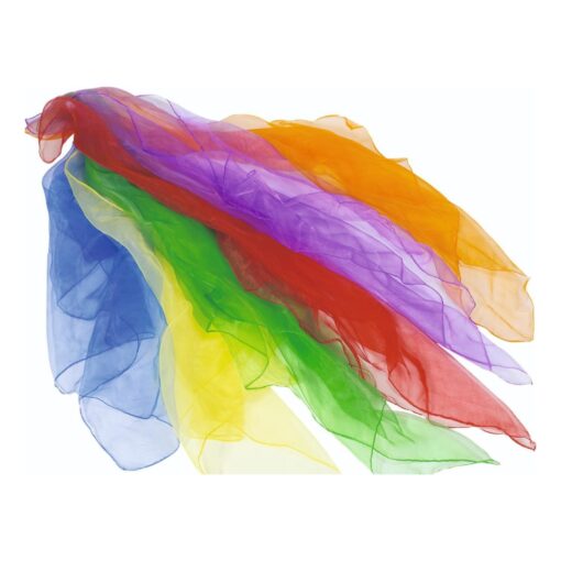 Goki Rainbow Juggling & Play Scarves - Pack of 6