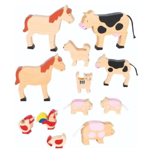 Goki Wooden Farm Animals Set