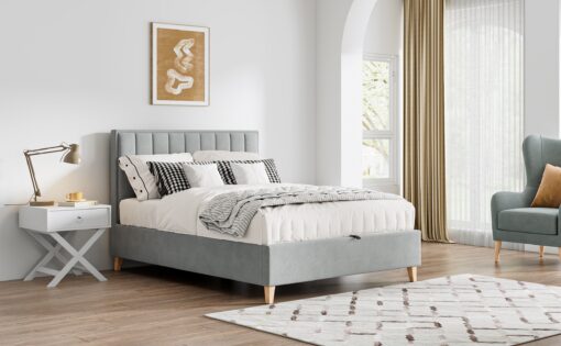 Rhodes Velvet Ottoman Bed