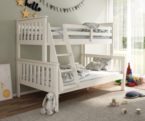 Carra White Triple Sleeper Bunk