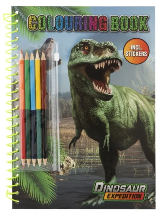 Dino Colouring book A4, 30 sheets +5 pencils