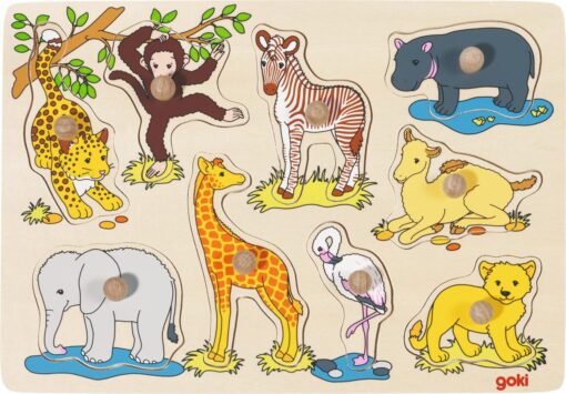 Goki Lift-out Puzzle - African Animals