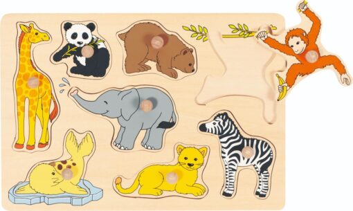 Goki Lift-out Puzzle - Wild Animals