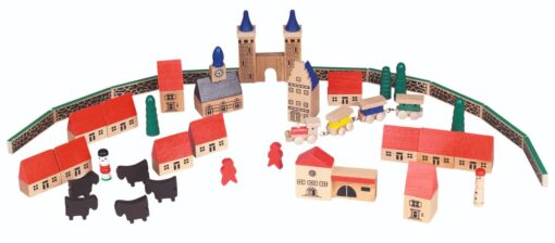 Goki My Little Village Wooden Town Set (46 Pieces)