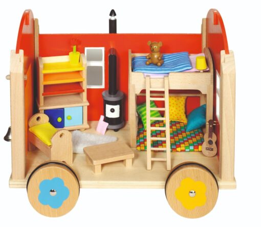 Goki Wooden Doll's Caravan