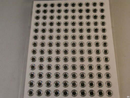 Self adhesive lead mould eyes 6mm White, sea, boat, beach, coarse, fishing