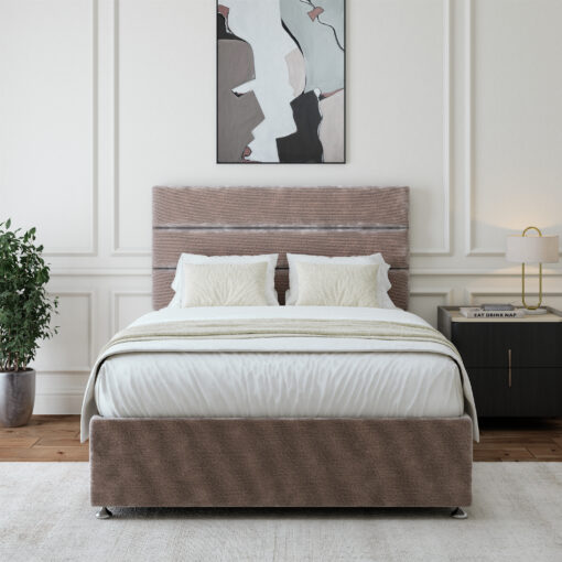 Chenille Divan Base Only - With Storage Options