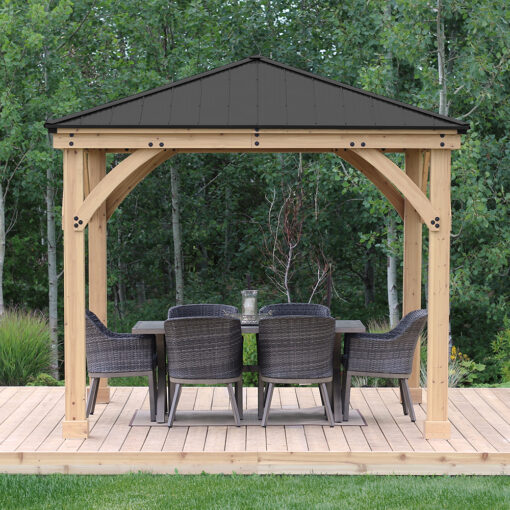 Yardistry Wooden Gazebo 10ft x 10ft (3m x 3m), Meridian Series